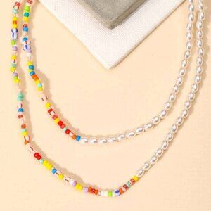 Pearl and Bead Necklace // New